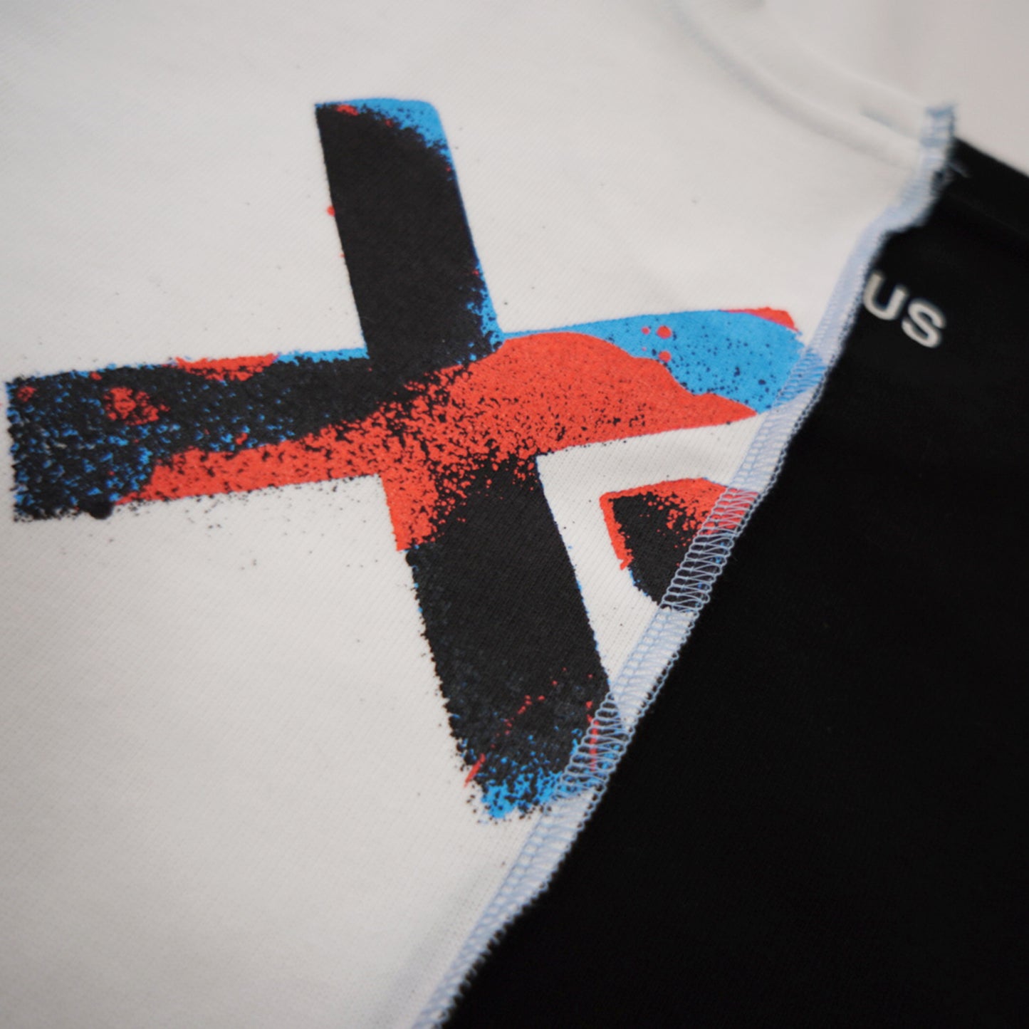 粉色LOGO(StitchBlue)×白色【10.2oz超重】