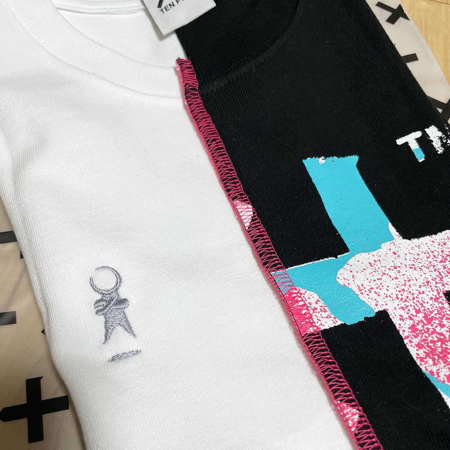白色×粉色LOGO(StitchPink)【10.2oz超重量级】