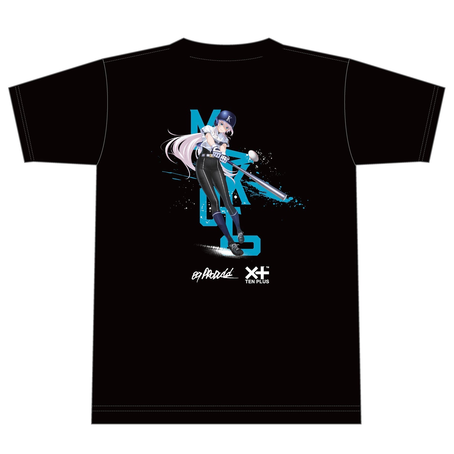 【予約】TENPLUS×たまんちゅ！「六甲院真琴」 Tシャツ ブラック [7.4オンス ヘビーウェイト]