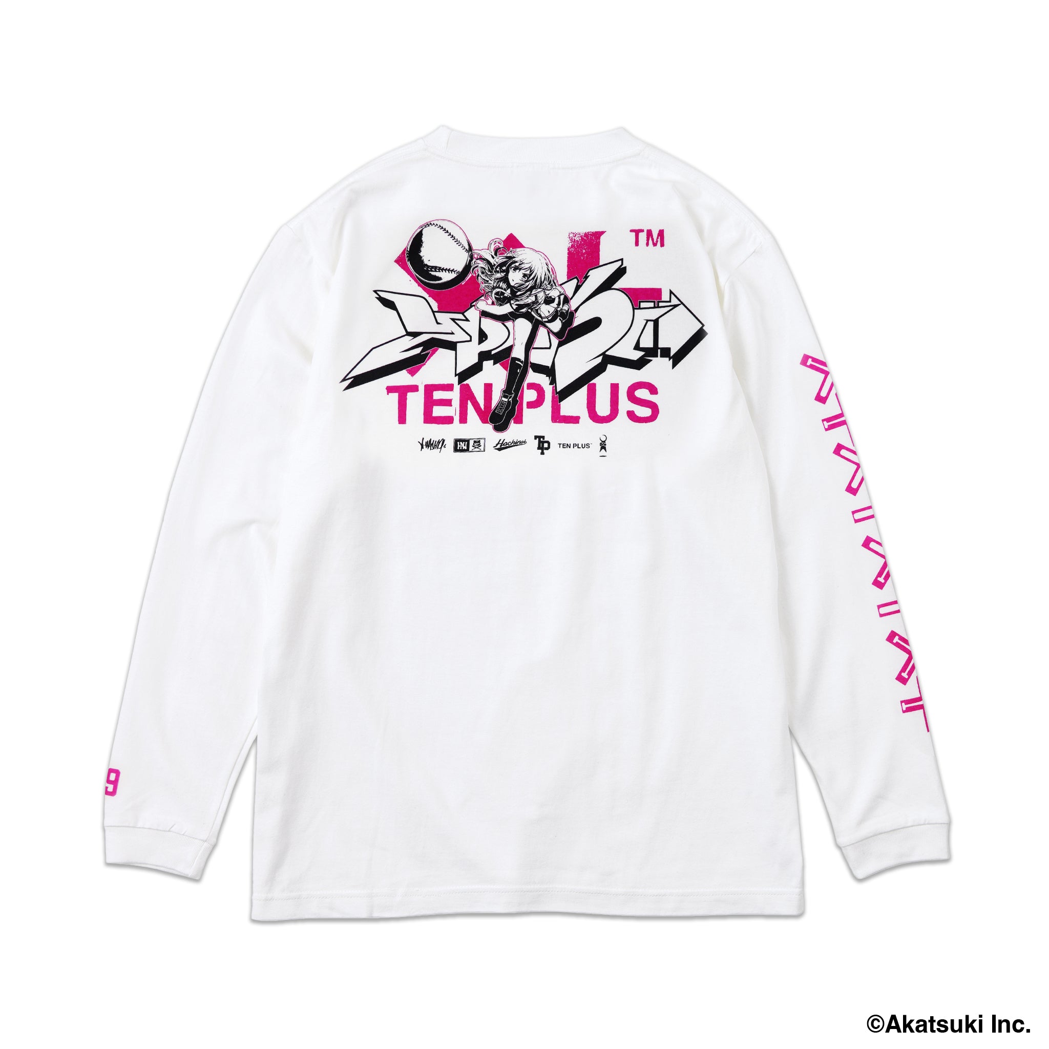 ハチナイ×X十【野崎夕姫】 LS TEE WHITE [ 7.4oz ヘビーウェイト] – TENPLUS