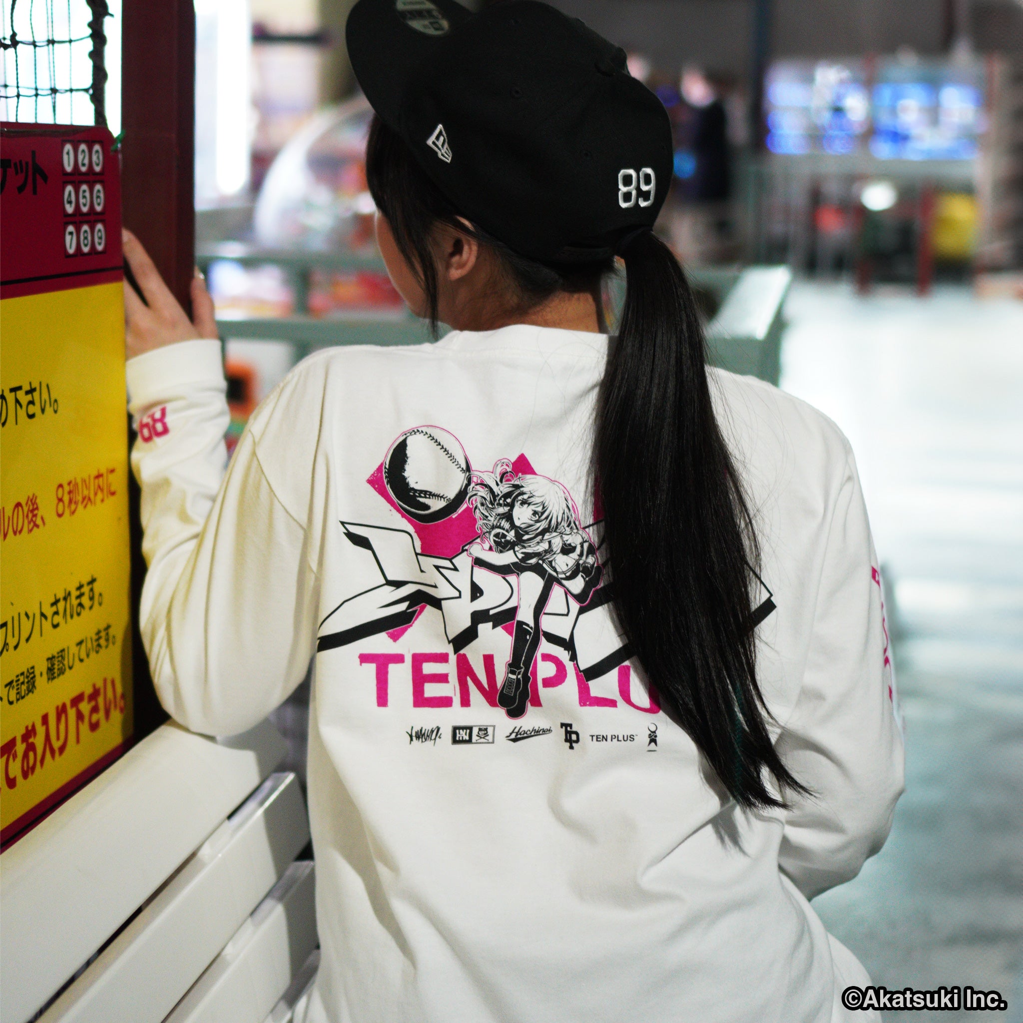 ハチナイ×X十【野崎夕姫】 LS TEE WHITE [ 7.4oz ヘビーウェイト] – TENPLUS