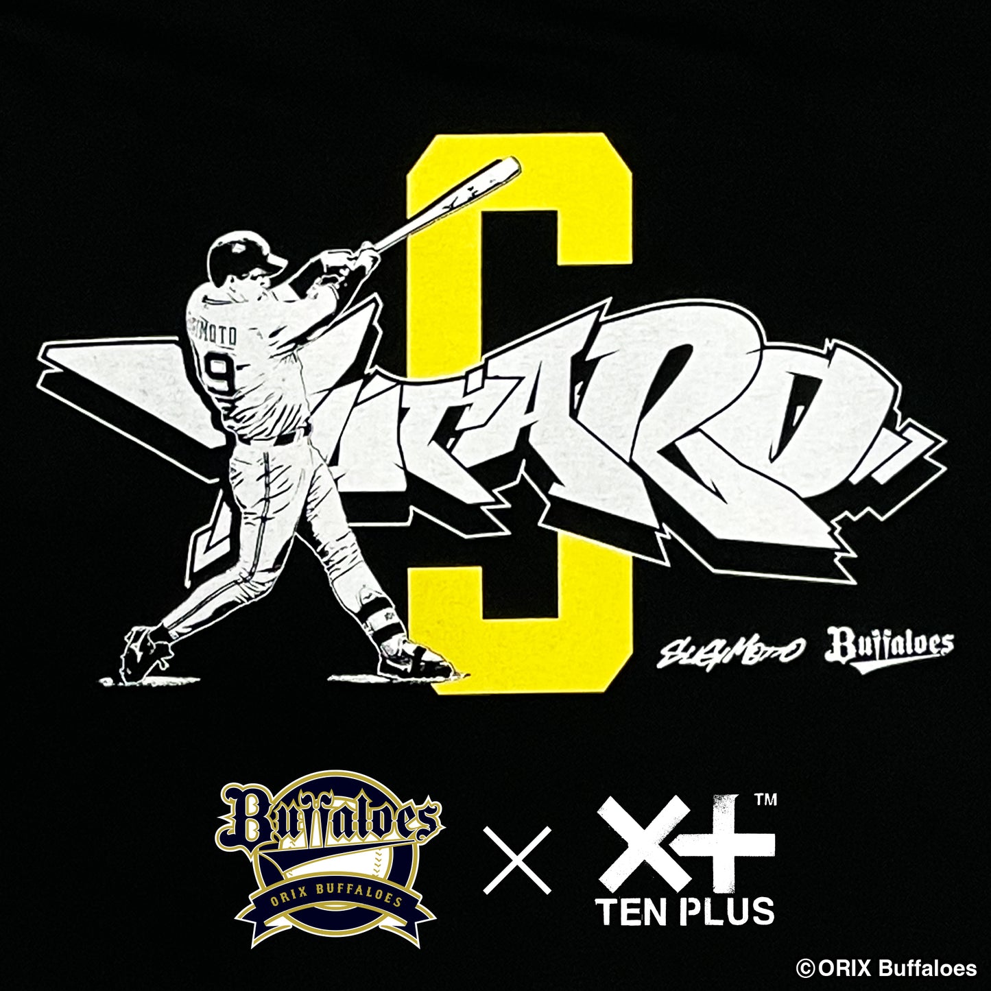 杉本裕太郎選手 Buffaloes×TENPLUS グラフィティTシャツ