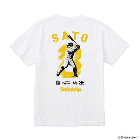 【阪神タイガース×TENPLUS】佐藤輝明選手 背番号8 Tシャツ [7.4オンス ヘビーウェイト]