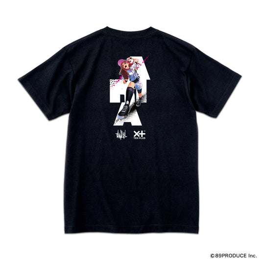 TENPLUS×たまんちゅ！「玉城ありあ」 Tシャツ ブラック [7.4オンス ヘビーウェイト]