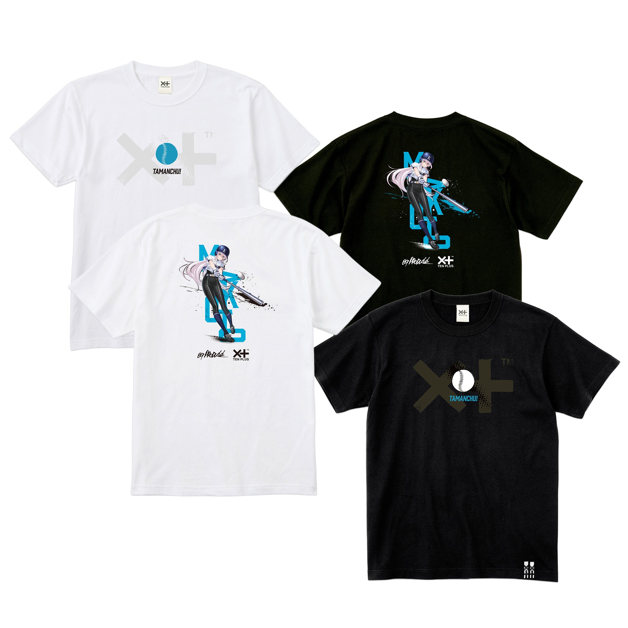 予約】TENPLUS×たまんちゅ！「六甲院真琴」 Tシャツ 白黒セット