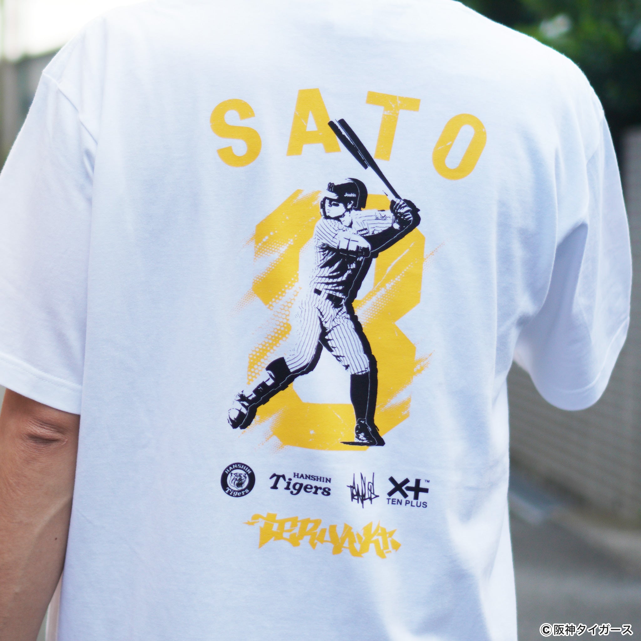 限定90周年ロゴ 背番号 Tシャツ 佐藤輝明 XLサイズ 阪神タイガース グッズ 球団承認 NEWバージョン！☆佐藤輝明 背