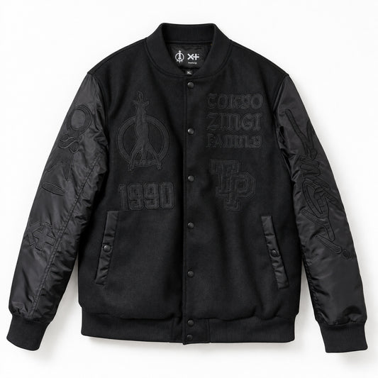 ZINGI × TENPLUS ブラックスタジャン 正面 ハンガーなし